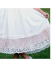 Cotton Lace Trim Tea Length Chic Flower Girl Dress Cotton Lace Trim Tea Length Chic Flower Girl Dress